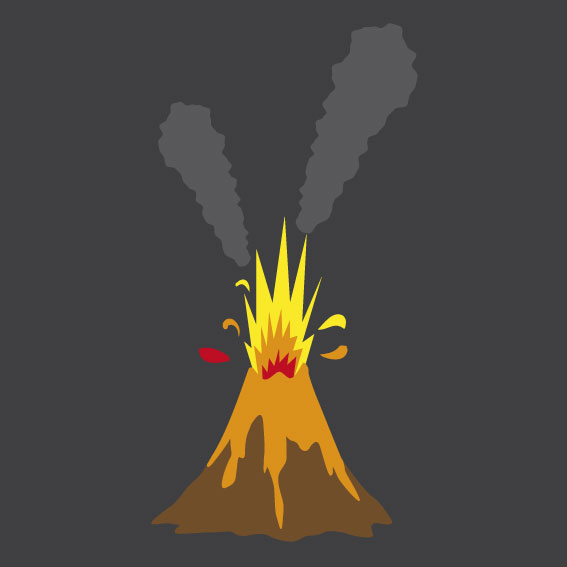Volcano 1m x 1m
