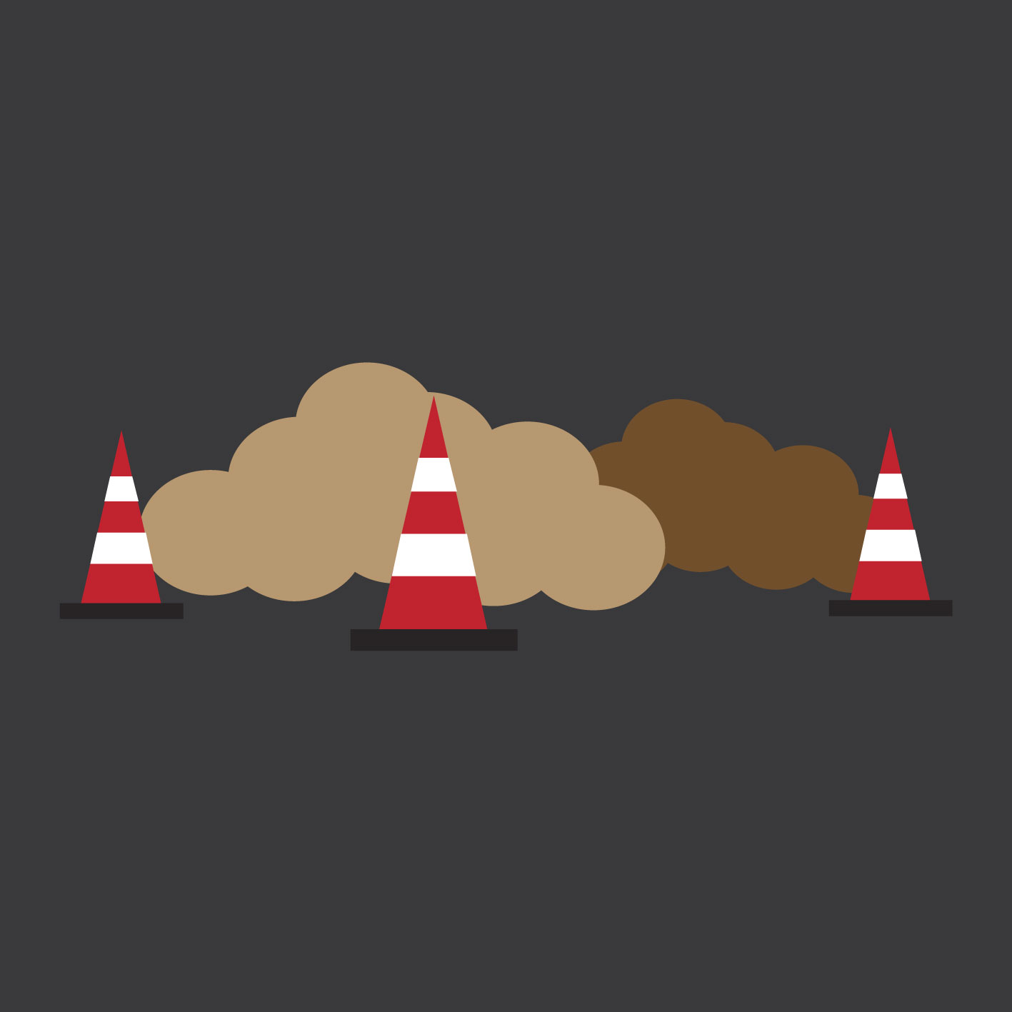 Roadworks 1m x 1m