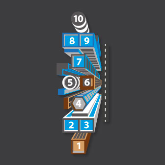 NEW Skyscraper Hopscotch  4m x 1.5m